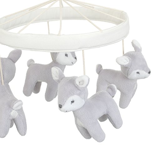 DwellStudio Sweet Fawn Deer/Forest Musical Mobile, Lavender/Aqua/Gray/White