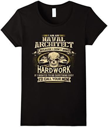 Womens Naval Architect Tshirt Small Black