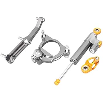 Newsmarts Aluminum Steering Damper Set Steering Damper Stabilizer with Bracket Fits KAWASAKI Z800 2013 2014 2015