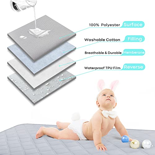 Yoofoss Pack N Play Mattress Cover Waterproof Crib Mattress Pad