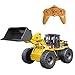 TES TOYS Remote Control Excavator Construction Tractor, Boldozer Toy with 2.4Ghz Transmitter and Metal Shovel 1520 (1:18 Boldozer)