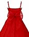 FEESHOW Kids Big Girls Rhinestone Ruffle Flower Dress Bridesmaid Party Wedding Gown Red 10
