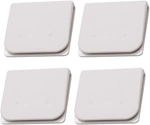 EONMIR 4 Pack Windproof Stop Protect Clips, Shower Splash Guard Curtain Clip, Self Adhesive Shower Curtain Clips Splash (White)