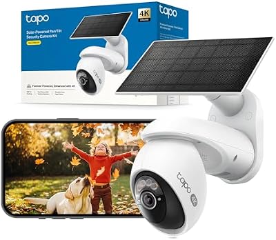 TP-Link Tapo 4K Camera Exterieur sans Fil Solaire 360° Suivi IA,C660 KIT