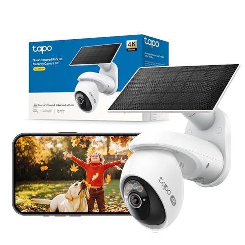 TP-Link Tapo 4K Camera Exterieur sans Fil Solaire 360° Suivi IA,C660 KIT