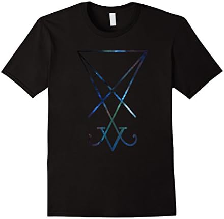 Mens Sigil of Lucifer infused with Orion Nebula Shirt Medium Black