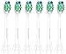 Replacement Brush Heads For Philips Sonicare InterCare HX9004 hx9003 With Hygienic Caps, 6pack, Compatible with Philips Sonicare Flexcare, HealthyWhite, DiamondClean And Other Snap-On Toothbrush Model