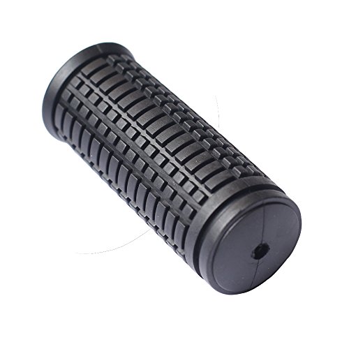 2 PCS Short Small Ribbed Black Bicycle Handles Closed End Direct Replacements Fit Many Normal Bicycles (2.87in Length, 0.83in Hole Diameter, 1.02in Width) - Thumbnail 3