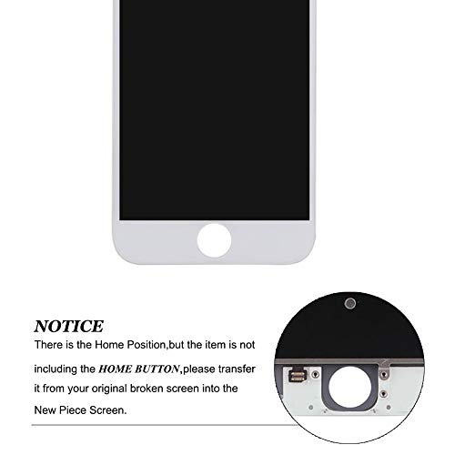 for iPhone 6 Plus Screen Replacement Touch Screen Digitizer & LCD Display for iPhone 6 Plus(5.5") White, Compatible Model: A1522, A1524, A1593