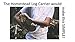 Firewood Log Carrier, Waxed Canvas With Hook-and-Loop Fastener Strap Handle For Heavy Duty Use (Large Size)