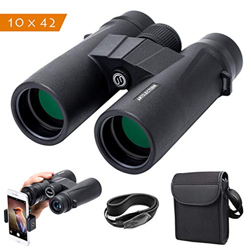 Artilection 10x42 Binoculars for Adults, HD Professional High Power Magnification Compact Wide Angle Binocular for Bird Watching, Hunting, Travel, FMC Lens with BAK4 Roof Prism