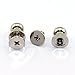 LQ Industrial 30 Pack Silver Round Head Button Stud Slotted Screws 8x10x10mm Chicago Screws Nail Rivet for DIY Leather Craft