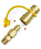 GASPRO 3/8 Inch Natural Gas Quick Connect Fittings, LP Gas Propane Hose Quick Disconnect Kit, 100% Solid Brass