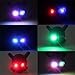 SODIAL(R) 2 Black Skull Bike Bicycle Safety Rear Wheel LED Flash Light Lamp