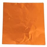 SODIAL(R) Cute 100pcs Sweets Candy Package Foil Paper Chocolate Lolly Foil Wrappers Square (Orange)