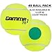 Gamma Sports Kids Training (Transition) Balls, Yellow/Green Dot, 78 Green Dot, Bucket of 48