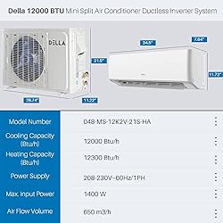 DELLA 12000 BTU Wifi Mini Split Air Conditioner