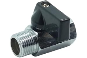 CDQBWKJGFJ 2 Pcs 3/8" Brass Mini Ball Valve NPT Female x Male Shut-Off Valve