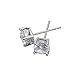 CAETLE ®White Crystal Zironia Bling Bling Shine Gem Mounted Stud Earrings