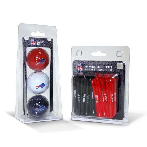 NFL Buffalo Bills 3 Pack Golf Balls (50 Pack Team Tees)