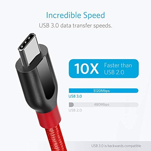 Anker PowerLine+ 90cm USB C kabel naar USB 3.0 A, zeer resistent voor USB Type-C apparaten inclusief Galaxy S8, S8+, S9… - Afbeelding 4