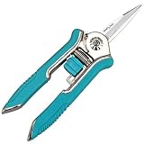 FLORA GUARD 6.5 Inch Micro-Tip Pruning Snip Gardening Hand Pruning Shears Trimming Scissors with Stainless Steel(Blue)