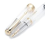 Wing Sung 618 Toso Piston Fountain Pen (Transparent with Golden Clip)