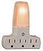AmerTac 71044 Faceted Night Light with 3 outlets