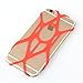 Bike Mobile Phone Security Rubber Bands Grips Replacement Rubber Silicone Straps for Universal Bike Motorcycle Handlebar Fits All iOS Android Smartphone GPS other Devices 2pcs(Black & Red)
