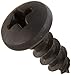 Small Parts 1008APPB Steel Sheet Metal Screw, Black Oxide Finish, Pan Head, Phillips Drive, Type A, #10-12 Thread Size, 1/2