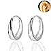 Tiny Small Cartilage Sterling Silver Hoop Earrings for Women Ear Cuff Dainty Huggie Mini Hoops Hypoallergenic 7mm