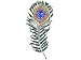 Alilang Clear Green Phoenix Peacock Bird Feather Brooch Pin Crystal Rhinestone Broches Broaches