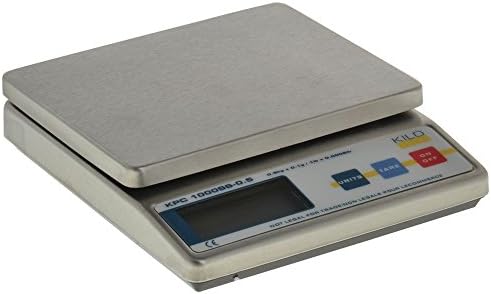 Kilotech 1 1/10 lb Stainless Steel KPC1000-SS Series Digital Portion Control Scale - 7 1/2"W x 8 1/2"D x 3"H
