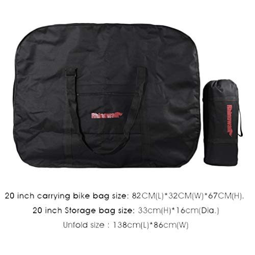 Folding Bicycle Bag 20 inch Folding Carrier Cycling Luggage Bag Travel Transport Cases Bag for Flights Car Train Trip - Thumbnail 2