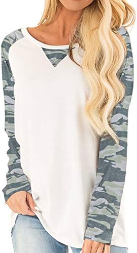 Aokosor Women's Casual Long Sleeve Round Neck Loose Tunic T Shirt Blouse Tops with Pocket