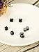 Jstyle 4 Pairs Stainless Steel Stud Earrings for Men Women Magnetic Stud Earrings Non-piercing CZ 8mm B
