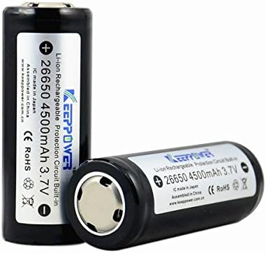 26650 KeepPower 4500mAh Protected Rechargeable Li-ion Battery