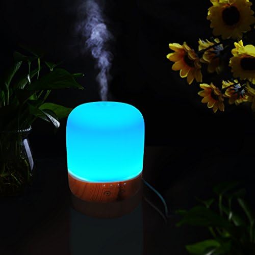 Essential Oil Diffuser, TUPOMAS 300ml Portable Humidifier with Touch Control, 7 LED Color Changing and Waterless Auto Shut-off Ultrasonic Cool Mist Aroma Humidifier, Air Purifier for Home and Office