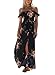 FFLMYUHULIU Women Summer Off The Shoulder Boho Sexy Split Maxi Beach Party Dress Z89-C2710zangqingdi-M