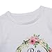 Kidlove Girl's Kid White Short Sleeve Round Collar Casual T Shirts (2 Years)