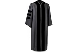 CLERKMANS Unisex Classic Doctoral PhD Graduation Gown