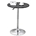 Topeakmart Modern Round Bar Table Adjustable Bistro Pub Counter Swivel Cafe Tables Set of 2