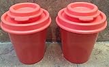 Tupperware Salt and Pepper Shakers Mini Midgets Set in Watermelon/Pink