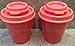 Tupperware Salt and Pepper Shakers Mini Midgets Set in Watermelon/Pink