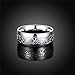8MM Stainless Steel Ring With Engraved Florentine Design Sizes 7 to 10,Fits Women Men size 10