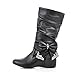 Mostrin Women's Bowknot Round Toe Flat Comfortable Slouch Mid-calf Boots