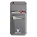 Monca Phone Wallet Stick on, Phone Card Holder for Back of Phone Stick On Sticky Adhesive Attachment iPhone Wallet & iPhone Credit Card Holder (Dark Grey)