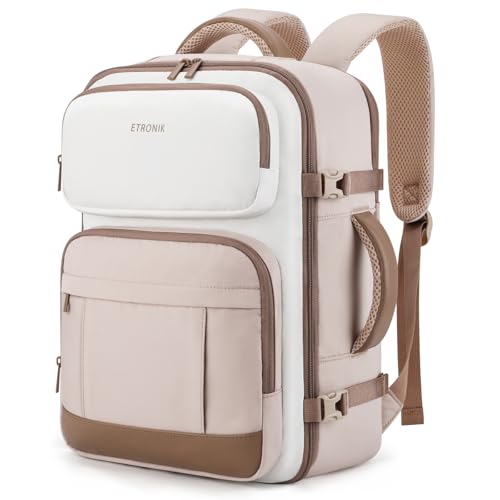 ETRONIK for Ryanair Cabin Bag 40x30x20 Underseat，24L Rucksack can Serve as 15.6 Inch Laptop Bag, Water Resistant Carry-On Hand Luggage Bag for Backpacks Travel, Airline Approved for Easyjet