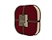 GoodGram 2 Pack Non Slip Ultra Soft Chenille Premium Comfort Memory Foam Chair Pads/Cushions - Assorted Colors (Country Burgundy)