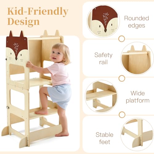 Labebe Large Children's Observation Tower, Montessori Tower 1-3 Years, 3 in 1 Observation Tower